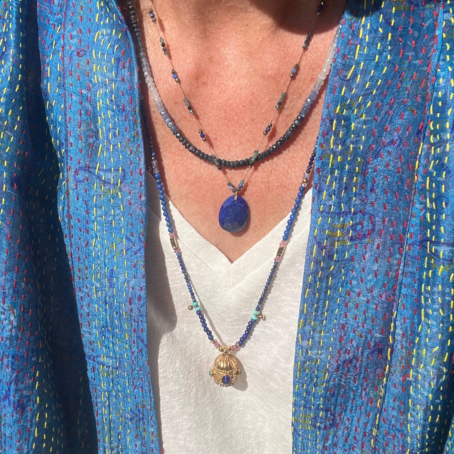 Collier l’attrape-rêves lapis-lazuli