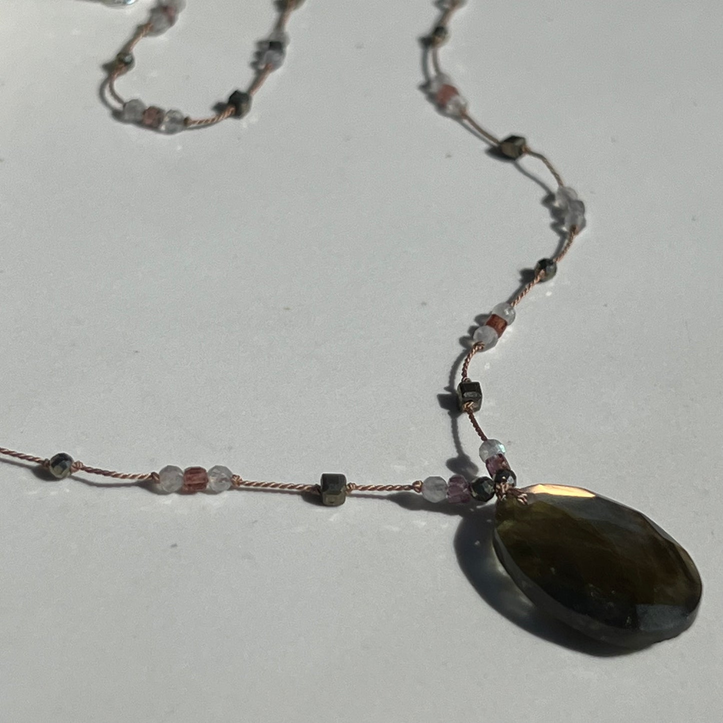 Collier attrape rêves labradorite