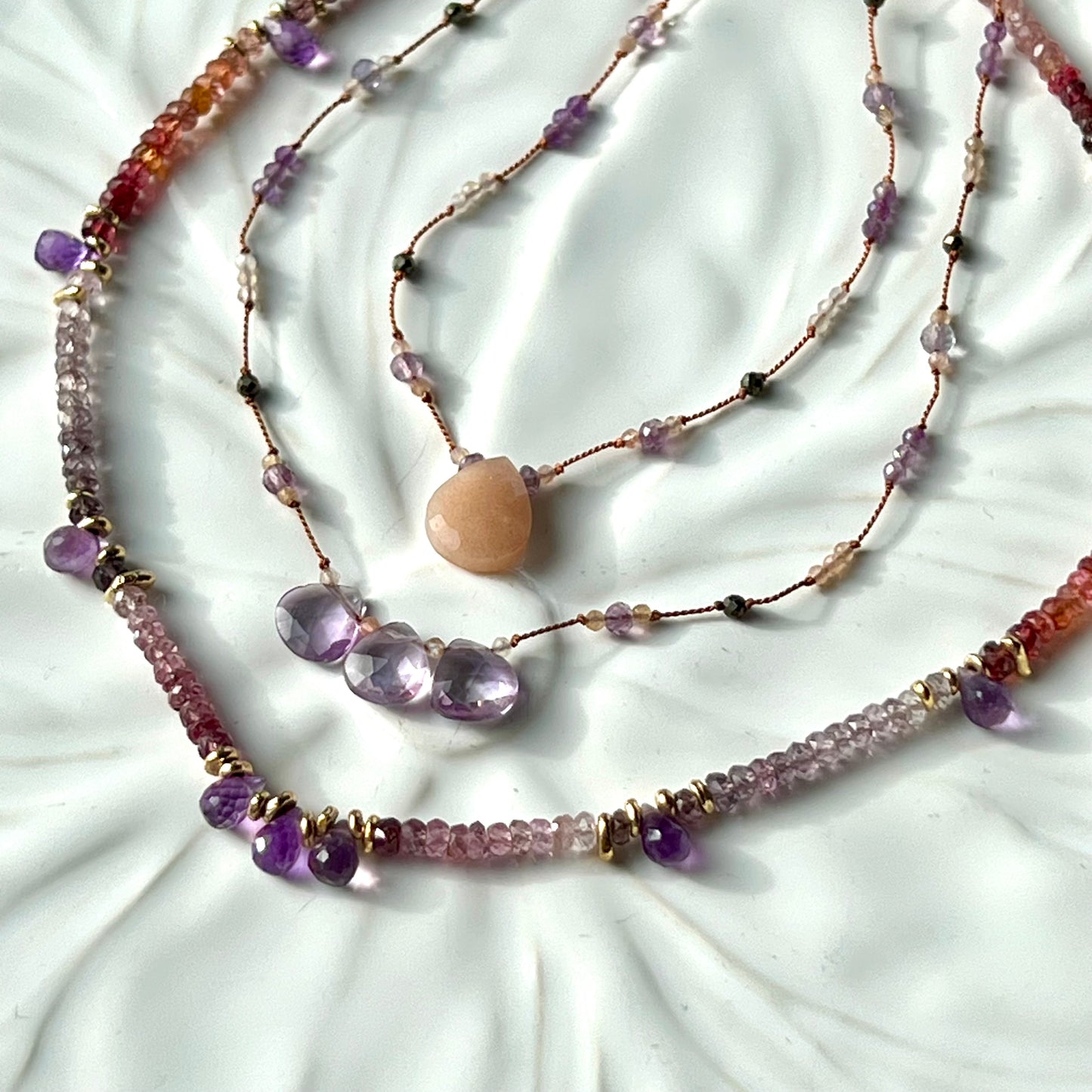 Collier « Luxe-BB »  spinelle-améthyste