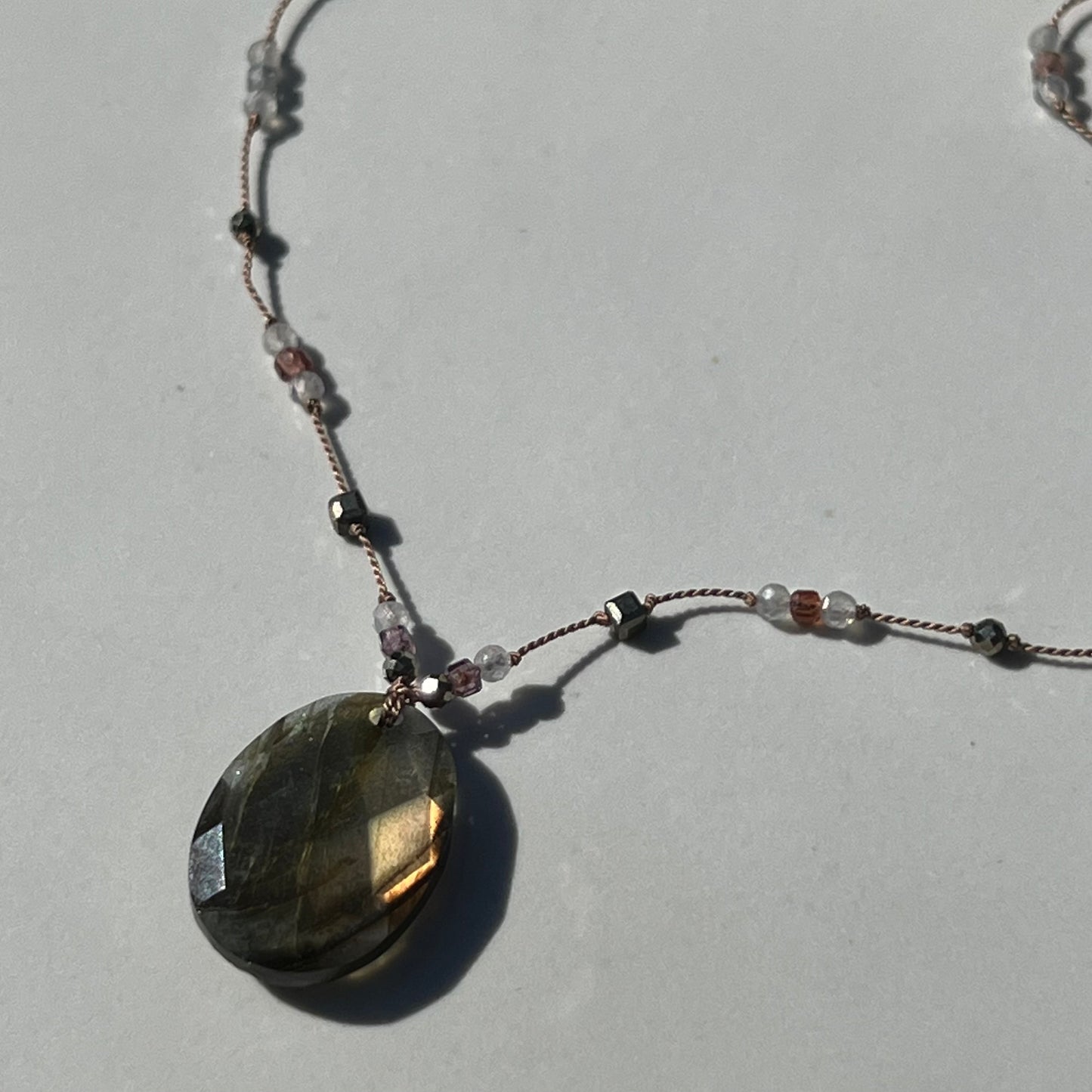 Collier attrape rêves labradorite