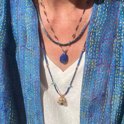 Collier l’attrape-rêves lapis-lazuli