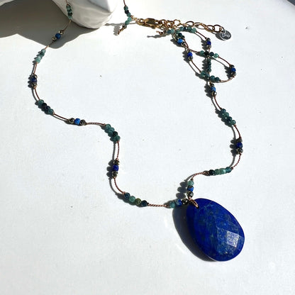 Collier l’attrape-rêves lapis-lazuli