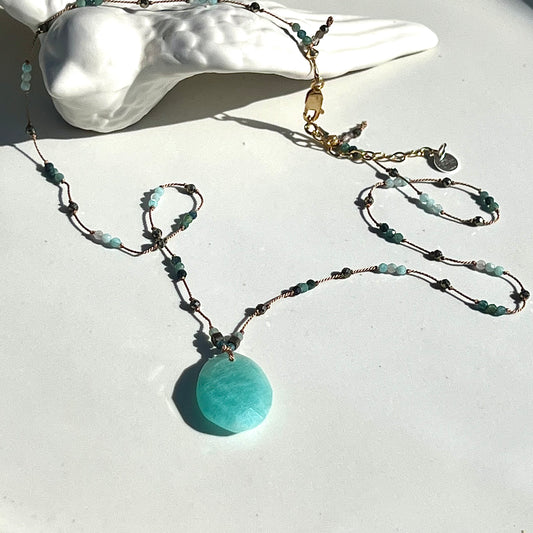 Collier attrape rêves amazonites